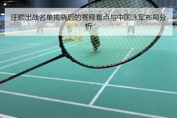汪顺出战名单揭晓后的赛程看点与中国泳军布局分析